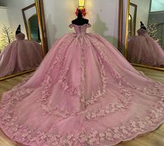 Pink Off Shoulder Beading Crystal Quinceanera Dress Ball Arabic Luxury, Puffy Prom Dresses, Pink Quince, Quinceñera Dresses, Dresses Ball Gown, Quinceanera Dress, Sweet 15, Pink Prom Dresses, Quince Dresses