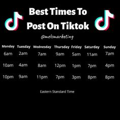 When to post on tiktok Content Idea For Tiktok, Best Time To Upload Video On Youtube, Good Times To Post On Tiktok, When Is The Best Time To Post On Tiktok, Best Time To Upload On Instagram, Tiktok Posting Ideas, Content Creator Advice, Content To Post On Tiktok