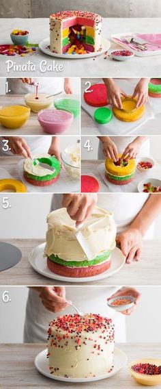 how to decorate a cake with fondant and sprinkles - step by step instructions