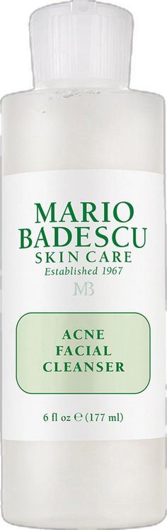 Mario Badescu Acne Facial Cleanser main image. Mario Badescu Acne, Oil Free Face Wash, Mario Badescu Drying Lotion, Mario Badescu Skin Care, Congested Skin, Acne Facial, Mario Badescu, Oily Skin Care, Clean Pores