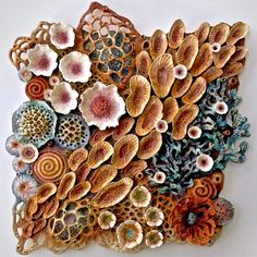 Fairy Box, Art Coquillage, Coral Art, Clay Wall Art, Ceramic Wall Art, Art Texture, Tableau Art, Paper Towel Roll Crafts