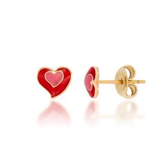 Finally, gold enamel heart earrings without the mark-ups. This best seller is the perfect accessory to wear day or night. Choose the metal type you like best: 14K white gold, 14K yellow gold, or 14K rose gold. This new arrival is a must-add to your wish list! To learn what enamel jewelry is and how to care for it, read our blog here (https://alexisjae.com/blogs/news/what-is-enamel-jewelry) CUSTOMIZATION We can customize any piece of fine jewelry. Please message us if you would like to make adjus Elegant Heart-shaped Enamel Earrings, Heart-shaped Enamel Earrings With Charm, Heart Charm Enamel Earrings, Elegant Enamel Heart Earrings For Gift, Elegant Heart Enamel Earrings For Gift, Valentine's Day Heart Charm Enamel Earrings, Glossy Enamel Jewelry Gift, Enamel Earrings With Heart Charm As Gift, Enamel Heart Charm Earrings As Gift