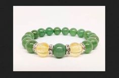 Prosperity and Abundance Green Aventurine and Citrine Beads Bracelet, Success and Wealth Crystals Jewelry, Birthday Gift 🎓 Item Description & Crystals Used🎓 Citrine and Green Aventurine  - the perfect combination for anyone who wants to attract joy, happiness and abundance in their life. The strong properties of these stones allow fast materialization of any intention both material and spiritual. The stones will improve advancement in every field and give you a good new beginning if needed. This combination is great for people who are want to achieve financial success as well as gamblers and people who rely on luck. The beads are 10 mm and they are strung on a strong stretch cord for better comfort and convenience of putting on and off. You can just slide it on and off your hand. The glu Wealth Crystals, Leadership Skill, Prosperity And Abundance, Bad Thoughts, Crystals Jewelry, Citrine Beads, Jewelry Birthday, Write To Me, Financial Success