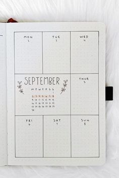 September Weekly Spread, Weekly Spread Ideas, Bullet Journal 2020, Week Planner