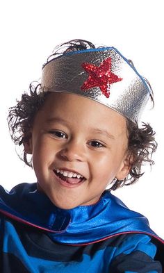 Kids Superhero Crown - Silver/Red |  Fairy Finery Superhero Crown, Super Hero Capes For Kids, Super Crown, Super Hero Costume, Superhero Cape, Superhero Costume, Super Adventure, All Superheroes, Art And Craft Materials