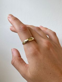 10k Solid Gold Dome Ring Dome Ring Bold Dome Ring Thick - Etsy Gold Chunky Ring, Thick Band Ring, Thick Gold Ring, Gold Dome Ring, Curved Ring, Curve Ring, Chunky Ring, Dome Ring, Chunky Rings