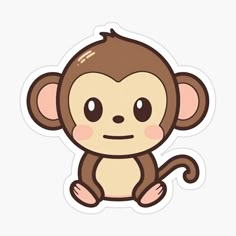 a sticker with a cartoon monkey on it's face and the words, don't touch me