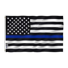 the thin blue line american flag