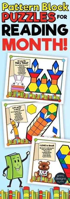 the pattern block puzzles for reading month