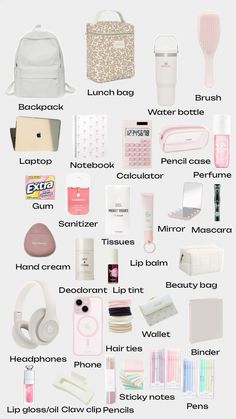 Things U Need In Ur School Bag, What Do I Put In My School Bag, Things To Always Have In Your Backpack, What Is In Your Backpack, Bag Essentials Everyday School, Thing To Bring To School, What’s Inside My Backpack, Pencil Bag Essentials, Extra Things To Put In Your Backpack