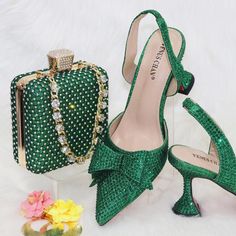 Italian Design Shoes And Bag Luxury Crystal Sandals Heel 7.5 CM Women Party Set | eBay Green High Heel Evening Heels, Green High Heels For Evening, Green Heels For Summer Events, Green Summer Event Heels, Trendy Green Heels For Party, Elegant Heels For Summer Shopping, Chic Green Heels For Events, Glamorous Green Heels For Evening, Elegant Green Heels For Party