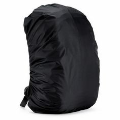 an image of a black cover for a backpack on a white background with clippings