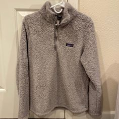 Fuzzy, Size Large But I Am An Xs-S And It Fit Me Over Sized But Still Cute. Accepting Offers Patagonia Quarter Zip, Patagonia Sweater, Quarter Zip Sweater, Patagonia Womens, Patagonia, Grey Sweater, Colorful Sweaters, Quarter Zip, Sweaters & Cardigans