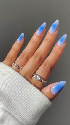 Summer Nails Sns, Aura Nails Almond, Ora Nails, Summer Nail Color Ideas, Nails Sns, Blue Summer Nails, Summer Nail Color, Summer Nail Colors, Nail Color Ideas