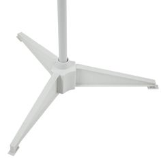 a white table that has two legs and one leg on the top, with an upside down