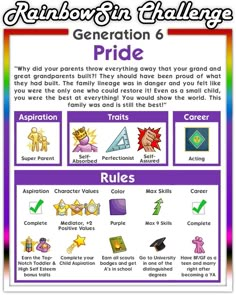 the rainbow spin challenge poster for kids to learn how to use it in their classroom