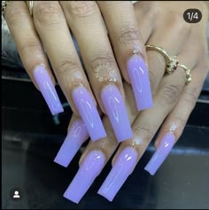 $ C L A W S $ 💕 Purple Acrylic Nails, Purple Acrylic, Purple Nail, Classy Acrylic Nails