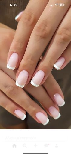 Gel Manicure French, Franche Nails, Perfect French Nails, Nails With French Tip, French Manicure Gel Nails, Ombre Gel Nails, Office Nails, Gel Nails French, Wow Nails