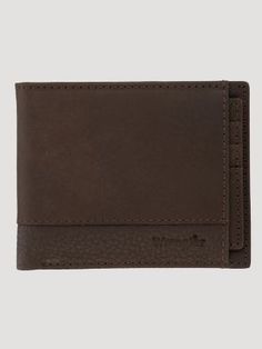 Removable passcase with logo emboss Mesh ID window 9 credit card slots 2 slip pockets 1 bill compartment Bifold Wallet Men, Guess Wallet, Western Shop, Wrangler Accessories, Brown Leather Wallet, Western Women, Bifold Wallet, Men's Accessories, Wallet Men