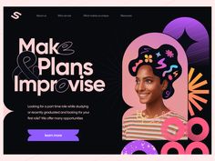 the website for make and plans improvement is displayed with an image of a woman's face