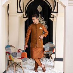 waistcoat with kurta pajama Formal Brown Fitted Nehru Jacket, Elegant Brown Festive Sets, Brown Designer Wear Sets For Diwali, Elegant Brown Designer Wear Sets, Elegant Brown Designer Sets, Brown Straight Kurta For Diwali, Fitted Brown Kurta For Diwali, Brown Straight Kurta For Eid, Diwali Brown Straight Kurta