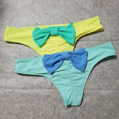 Hollister Cheeky Bikini Bottoms Cute Bow On The Back! Bought Them Many Years Ago Brand New, I Dont Believe I've Ever Worn Them. I Dont Have The Tags Anymore. Tiffany Blue & Bright Yellow. Smoke Free Pet Free Home. I Will Sell Separately, If Interested Just Let Me Know. Cute Bow, Tiffany Blue, Cute Bows, Bright Yellow, Womens Swim, Blue Yellow, Hollister, Let Me, Swimming