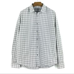 Item Details: * Express * Long Sleeve * Classic Collar * Button Down Front * Cuffed Button Tab Sleeves * Shirttail Hem * All Over Plaid Print New Without Tags Size: Xl (17-17 1/2) Color: White/Gray/Multi Chest: 24” Length: 30” Materials: 100% Cotton Casual Plaid Cotton Dress Shirt, Casual White Dress Shirt For Everyday, Casual Plaid Long Sleeve Dress Shirt, White Shirt For Business Casual In Fall, White Business Casual Shirt For Fall, Casual Everyday Collared Dress Shirt, Casual White Dress Shirt For Fall, Gray Button-up Casual Shirt, Casual Plaid Button-up Dress Shirt