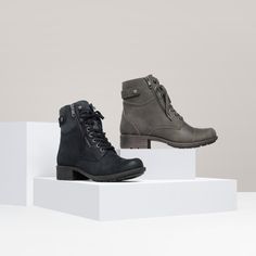 Military-inspired style that everyone will love. #WomensFootwear #Boots #CombatBoots #Style #Cute #Comfort #WomensStyle Military Inspired