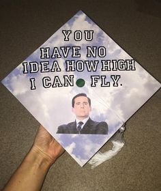 a graduation cap with the words you have no idea how high i can fly