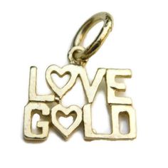 Love Gold 14k Yellow Gold Charm Pendant, This Item Has A High Polish Finish. The Weight For The Item Is Approximately 1.3 Grams, Measurements Are 18mm X 15mm. Symbolic Yellow Gold Jewelry For Valentine's Day, 14k White Gold Charms For Anniversary, Anniversary 14k White Gold Charms, 14k Yellow Gold Charms For Anniversary, Yellow Gold Charms Jewelry For Anniversary Gift, Yellow Gold Sterling Silver Charms For Anniversary, Yellow Gold Charms Jewelry For Anniversary, Anniversary Yellow Gold Sterling Silver Charms, 14k Yellow Gold Charms For Valentine's Day