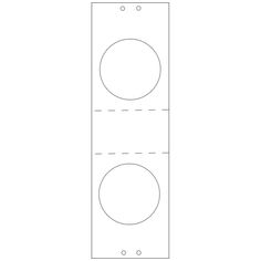 a drawing of a traffic light with two circles on the front and one circle on the back