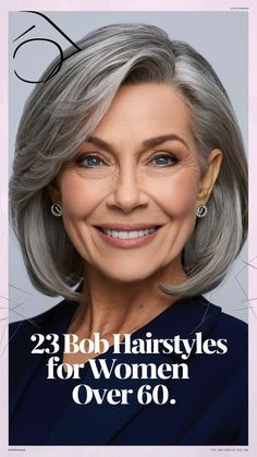 23 Stylish Bob Haircuts for Women Over 60: Find Your Perfect Look Hairstyles For Hair That Grows Forward, Bob Grey Hair Over 50, Bob Haircuts For Women Over 60 With Fine Hair, Long Stacked Bob Haircut Shoulder Length, Wedged Bob Haircut, Bob Over 50 Older Women, French Bob Grey Hair, Bobs Without Bangs, Bob On Long Face