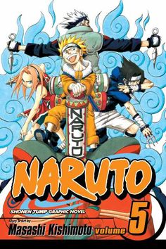 the cover to naruto volume 5, with characters on top of each other