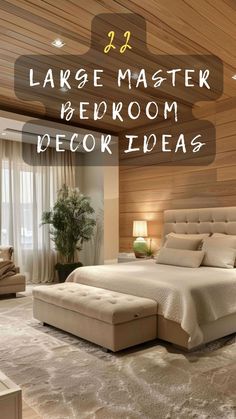 #girlsroom #bedroomideas #dormdecor #bohobedroom #bohochic #homedecortips Master Room Decoration Cozy Bedroom, Bedroom Design King Bed, Master Bedrooms Decor Modern Minimalist, Decorating Big Bedrooms, Master Bedrooms Decor Modern 2024, Two Room Master Suite, In Home Wellness Room, Large Bedroom Inspirations Master, Bedroom Decor For Large Rooms