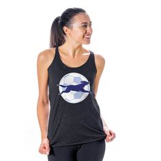 Rock the soccer lifestyle off the field with the "Kicks The Soccer Dog" everyday tank top! Its super-soft fabric ensures a snug fit that soccer girls will love. Wear this cool and stylish tank during the warmth of spring and summer, or as part of a layered outfit in cooler months. This everyday tri-blend racerback tank pairs perfectly with leggings, athletic tights, jeans, and shorts, making it a great gift for any soccer player or fan. Soccer Lifestyle, Everyday Tank Tops, Layered Outfit, Polo Quarter Zip, Team Socks, Lacrosse Gifts, Hockey Bag, Straw Bucket Hat, Athletic Tights