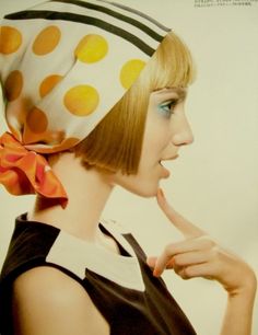 <3 Turban Mode, Mary Quant, Swinging Sixties, Retro Mode, We Are The World, Mod Fashion, 1960s Fashion, Moda Vintage, Vintage Scarf