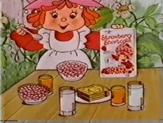 Cereal Commercial, Strawberry Shortcake Doll, 80s Cartoons, Kawaii Art