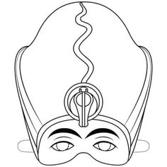 a drawing of a mask with the face of a person