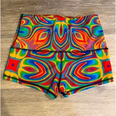 Beautiful Colorful Pattern, Great For Yoga Or Dress It Up For A Festival. Size: Small Never Worn, Perfect Condition. New Without Tag. Fun Clothing, Yoga Shorts, Source Unknown, Shorts Athletic, Yellow Orange, Athletic Shorts, Orange Red, Diy Fashion, Red Yellow