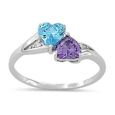 Top of ring height: 8mm

 Top of ring width: 12.8mm


Band width: 3.3mm



Shank width: 1.4mm 




Stone material: purple, blue & clear cubic zirconia



Center stone size: 5mm x 5mm



Stone shape: heart shape (center) & round



Center stone carat weight: 0.4 ct.



Total number of CZ stones: 4



Stone setting: basket prong setting





Metal: 925 sterling silver



Plating: rhodium plated 


Finish: high polish Purple Cubic Zirconia Crystal Promise Ring, Purple Birthstone Promise Ring, Purple Cubic Zirconia Promise Ring, Purple Multi-stone Promise Birthstone Ring, Purple Multi-stone Promise Ring, Purple Multi-stone Rings For Promise, Double Heart, Cz Ring, Cz Stone