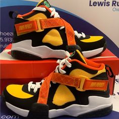 Brand New Nike Air Raid Raygun Kids 6y Air Raid, New Nike Air, Nike Sneakers, New Nike, Black Orange, New Shoes, Orange Black, Me Too Shoes, Kids Shoes