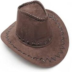 Heavy Leather Style Looking Cowboy Hat Wild West Fancy Dress, Brown Cowboy Hat, Black Cowboy Hat, Felt Cowboy Hats, Chapeau Cowboy, Western Cowboy Hats, Hat For Men, Cowboy Style, Review Fashion