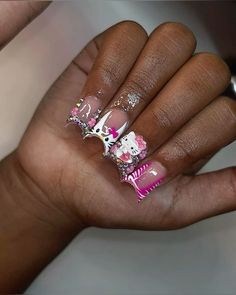 Kitty Nails, Hello Kitty Nails, Hartford Ct, Acrylic Nails Coffin Pink, Short Acrylic Nails Designs