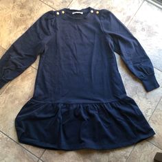 This Gorgeous Loft Dress Is Brand New With Tags, And Extremely Well Made. It’s Super Soft And Has Cute Button Details At The Top. It’s A Navy With Multi-Colored Shimmer Throughout. Blue Long Sleeve Dresses With Button Cuffs, Navy Casual Dress With Buttons, Blue Dresses With Button Cuffs For Fall, Blue Fall Dresses With Button Cuffs, Navy Cotton Dress With Buttons, Navy Midi-length Dress With Buttons, Navy Buttoned Dress For Spring, Navy Buttoned Dresses For Spring, Navy Dress With Buttons For Spring