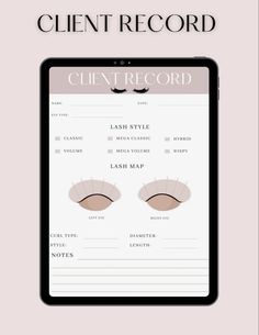 Lash Business Starter Kit, Lash Mapping Client Card, Lash Tech Mapping, Lash Tech Client Record, Lash Care Kit For Clients, Lash Extensions Client Record, Lash Tech Planner, Lash Tech Calendar, Lash Client Record Form