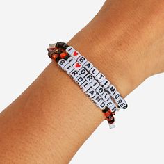 Baltimore Orioles 3 Pack Friendship Bracelet FOCO Casual Adjustable Wristband For Fan Merchandise, Casual Black Name Bracelet For Friendship, Matching Friendship Bracelets, Cool Friendship Bracelets, Make Friendship Bracelets, Friendship Bracelets With Beads, Beads Bracelet Design, Bracelet Design, Our Friendship