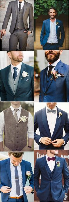 men's suits and ties are all different colors, but the one in the photo is