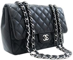 Black Double Flap Bag With Chain Strap, Structured Shoulder, Chain Shoulder Bag, Chanel Classic, Chanel, Shoulder Bag, Purses And Bags, Handbags, Chain