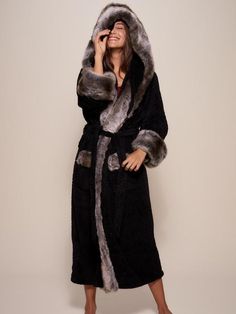 Hooded Grey Wolf SpiritHood... Lust For Life, Grey Wolf, Shark Tank, Faux Fur Coat, For Life, Fur Coat, Faux Fur, Gray Color, Grey