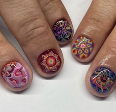 Trippy Nail Art Short, Short Psychadelic Nails, Mens Nails, Nail Board, School Nails, Beauty Inspo, Nail Games, Through The Looking Glass, Gel Manicure